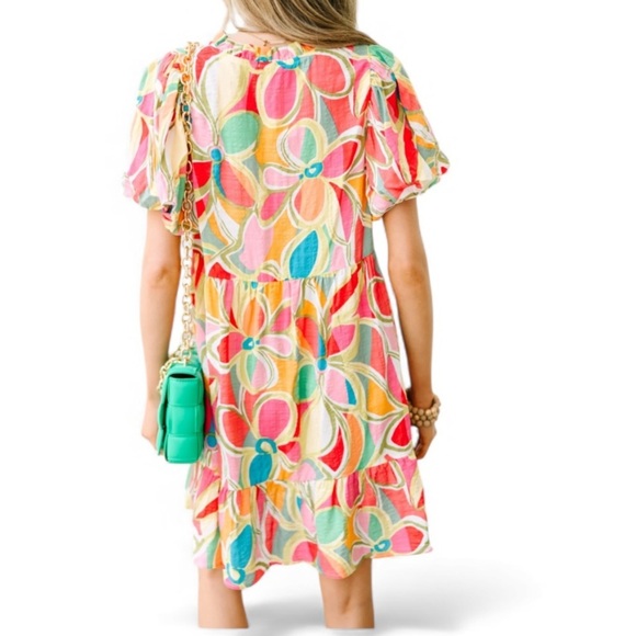 Blue B Puff Sleeve Mini Dress - Picture 2 of 9